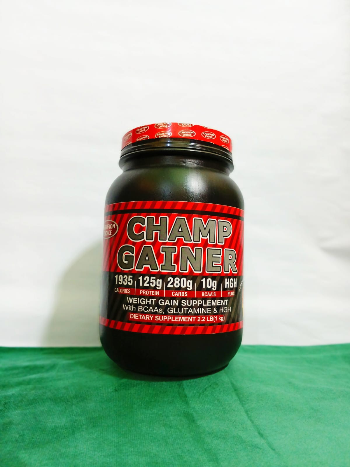 champ gainer 1kg weight gain supplement in pakistan | 125g protein, 280g carbs CHAMP Gainer Protein Powder 1kg Pakistan - 125g Protein, 280g Carbs